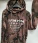 Preview: Kanupolo Fun Uni Hoody -Camouflage-, mit silbernen Aufdruck, Gr.M