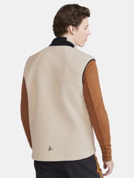 Craft Adv Explore Pile Fleece Vest Men, ecru-black