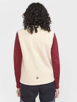 Craft Adv Explore Pile Fleece Vest Women, ecru-black
