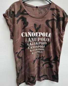 Kanupolo Fun Girly Shirt -Camouflage-, mit silbernen Aufdruck, Gr.L