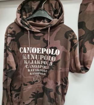 Kanupolo Fun Uni Hoody -Camouflage-, mit silbernen Aufdruck, Gr.M