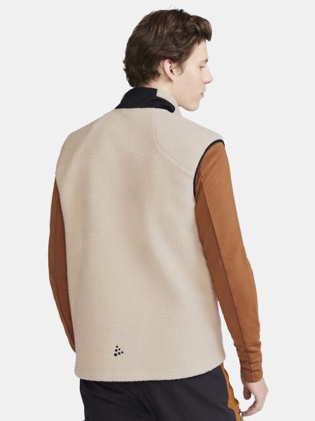 Craft Adv Explore Pile Fleece Vest Men, ecru-black