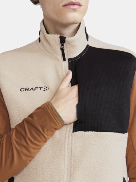 Craft Adv Explore Pile Fleece Vest Men, ecru-black