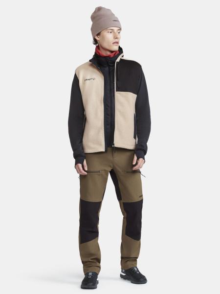 Craft Adv Explore Pile Fleece Vest Men, ecru-black