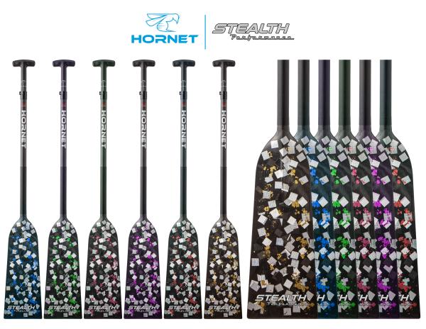 Hornet Stealth S6 GREEN Sting, verstellbares Drachenbootpaddel CLAMP-​Inbus