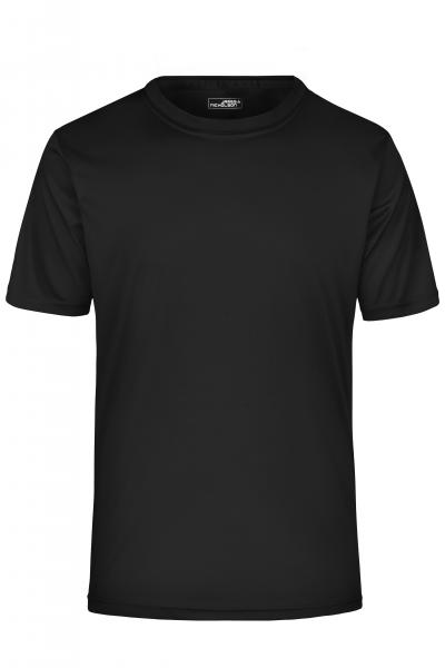 Men's Active-T (black), Funktions T-Shirt für Freizeit und Sport, Größe L